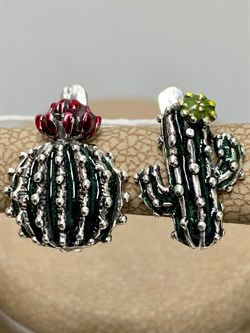 *Серьги Кактусы Эмаль арт. 1747С-563 вес 4,60 г - фото 189792 *Серьги Кактусы Эмаль арт. 1747С-563 вес 4,60 г - фото 189792