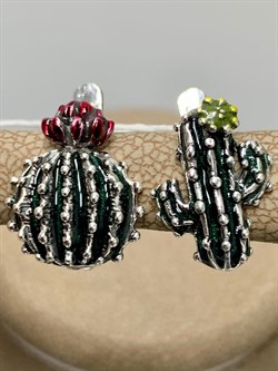 *Серьги Кактусы Эмаль арт. 1747С-563 вес 4,60 г - фото 189794 *Серьги Кактусы Эмаль арт. 1747С-563 вес 4,60 г - фото 189794