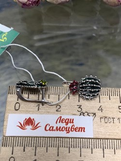 *Серьги Кактусы Эмаль арт. 1747С-563 вес 4,60 г - фото 189796 *Серьги Кактусы Эмаль арт. 1747С-563 вес 4,60 г - фото 189796