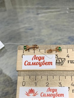 *Пусеты Изумруд цв Красное арт 2-102-061-01-910 вес 1,05 г - фото 189866 *Пусеты Изумруд цв Красное арт 2-102-061-01-910 вес 1,05 г - фото 189866