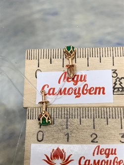 *Пусеты Изумруд цв Красное арт 2-102-061-01-910 вес 1,05 г - фото 189867 *Пусеты Изумруд цв Красное арт 2-102-061-01-910 вес 1,05 г - фото 189867