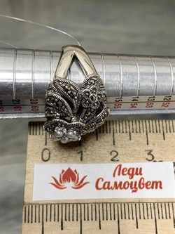 *Кольцо р.18,5 Микс Марказит Жемчуг арт. HR0541-400 вес 10.34 г - фото 189994 *Кольцо р.18,5 Микс Марказит Жемчуг арт. HR0541-400 вес 10.34 г - фото 189994