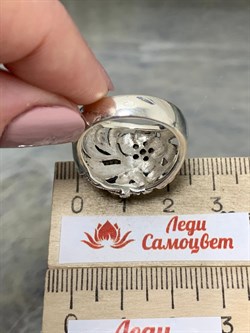 *Кольцо р.18,5 Микс Марказит Жемчуг арт. HR0541-400 вес 10.34 г - фото 190000 *Кольцо р.18,5 Микс Марказит Жемчуг арт. HR0541-400 вес 10.34 г - фото 190000