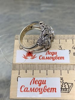 *Кольцо р.18,5 Микс Марказит Жемчуг арт. HR0541-400 вес 10.34 г - фото 190002 *Кольцо р.18,5 Микс Марказит Жемчуг арт. HR0541-400 вес 10.34 г - фото 190002