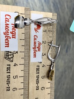 *Серьги арт. 02-01491-1-07-101-01-13-482 Вес 4,79 г - фото 190090 *Серьги арт. 02-01491-1-07-101-01-13-482 Вес 4,79 г - фото 190090