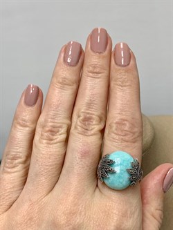 *Кольцо р.18 Микс Марказит Амазонит арт. HR742-298 вес 9,2 г - фото 190298 *Кольцо р.18 Микс Марказит Амазонит арт. HR742-298 вес 9,2 г - фото 190298