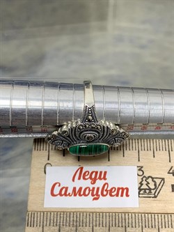 *Кольцо р.17 Микс Марказит Малахит арт. К 681-539 вес 5,42 г - фото 190349 *Кольцо р.17 Микс Марказит Малахит арт. К 681-539 вес 5,42 г - фото 190349