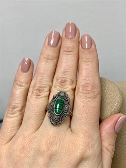 *Кольцо р.17 Микс Марказит Малахит арт. К 681-539 вес 5,42 г - фото 190353 *Кольцо р.17 Микс Марказит Малахит арт. К 681-539 вес 5,42 г - фото 190353