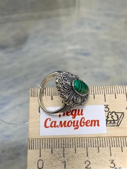 *Кольцо р.17 Микс Марказит Малахит арт. К 681-539 вес 5,42 г - фото 190356 *Кольцо р.17 Микс Марказит Малахит арт. К 681-539 вес 5,42 г - фото 190356