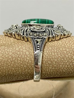 *Кольцо р.17 Микс Марказит Малахит арт. К 681-546 вес 5,49 г - фото 190369 *Кольцо р.17 Микс Марказит Малахит арт. К 681-546 вес 5,49 г - фото 190369