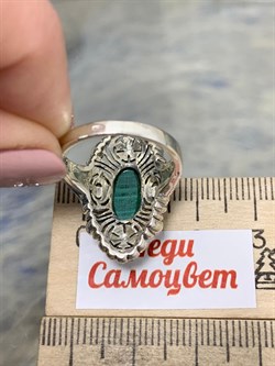 *Кольцо р.17 Микс Марказит Малахит арт. К 681-546 вес 5,49 г - фото 190372 *Кольцо р.17 Микс Марказит Малахит арт. К 681-546 вес 5,49 г - фото 190372