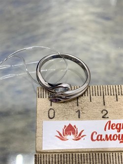 *Кольцо р.19 Топаз Аметист арт. SM-R02898-X-W-SBT-X-Pur-363 вес 3,24 г - фото 190383