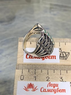 *Кольцо р.20 Микс Изумруд Марказит арт. HR661-957 (вес 10.56 г) - фото 190393 *Кольцо р.20 Микс Изумруд Марказит арт. HR661-957 (вес 10.56 г) - фото 190393