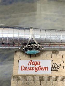 *Кольцо р.18 Микс Марказит Амазонит арт. HR1426-493 вес 5,06 г - фото 190415