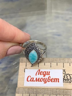 *Кольцо р.18 Микс Марказит Амазонит арт. HR1426-493 вес 5,06 г - фото 190423