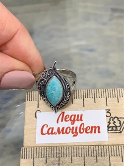 *Кольцо р.16 Микс Марказит Амазонит арт. HR1426-455 вес  4,53 г - фото 190441