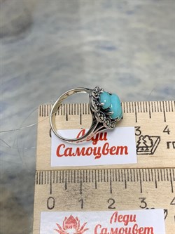 *Кольцо р.17,5 Микс Марказит Амазонит арт. К 1212-276 вес 5,12 г - фото 190522 *Кольцо р.17,5 Микс Марказит Амазонит арт. К 1212-276 вес 5,12 г - фото 190522