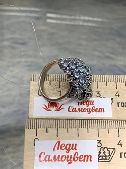 *Кольцо р.19 Виноградная Гроздь Микс Марказит Голубой Топаз арт. HR665-541 вес 10,05 г - фото 190593 *Кольцо р.19 Виноградная Гроздь Микс Марказит Голубой Топаз арт. HR665-541 вес 10,05 г - фото 190593