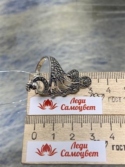 *Кольцо р.18 Жар Птица Марказит Гранат арт. HR888-993 (вес 7,32 г) - фото 190600 *Кольцо р.18 Жар Птица Марказит Гранат арт. HR888-993 (вес 7,32 г) - фото 190600