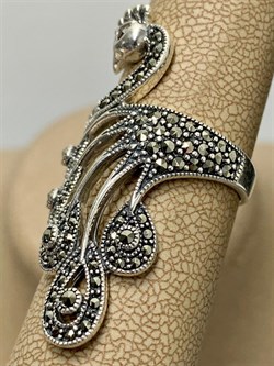 *Кольцо р.18 Жар Птица Марказит Гранат арт. HR888-993 (вес 7,32 г) - фото 190603 *Кольцо р.18 Жар Птица Марказит Гранат арт. HR888-993 (вес 7,32 г) - фото 190603