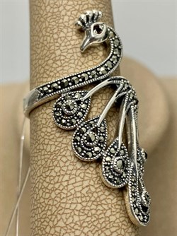 *Кольцо р.18 Жар Птица Марказит Гранат арт. HR888-993 (вес 7,32 г) - фото 190604 *Кольцо р.18 Жар Птица Марказит Гранат арт. HR888-993 (вес 7,32 г) - фото 190604