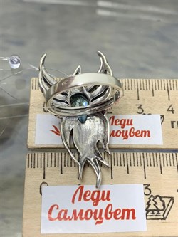 *Кольцо р.19 Микс Марказит Голубой Топаз арт. HR1344-603 вес 10.09 г - фото 190666 *Кольцо р.19 Микс Марказит Голубой Топаз арт. HR1344-603 вес 10.09 г - фото 190666