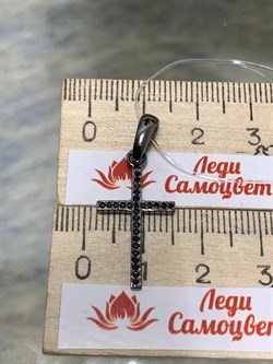 *Подвеска Черный Фианит арт. 03.00243-1,56-955 вес 1,56 г - фото 190909 *Подвеска Черный Фианит арт. 03.00243-1,56-955 вес 1,56 г - фото 190909