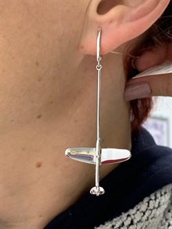 *Серьги Белый Родий арт. 02.01943-618 вес 8,87 г - фото 191123 *Серьги Белый Родий арт. 02.01943-618 вес 8,87 г - фото 191123