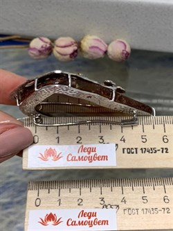 *Брошь Девочка под Зонтиком Рыжий Агат арт. 04.03114-026 вес 45,01 г - фото 191300 *Брошь Девочка под Зонтиком Рыжий Агат арт. 04.03114-026 вес 45,01 г - фото 191300