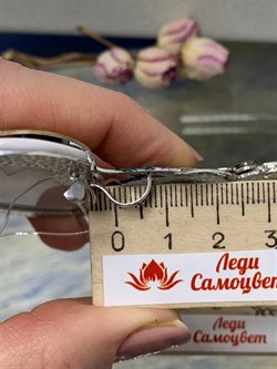 *Брошь-Кулон Русалочка Белый Агат арт. 04.02988-40,08 (вес 40,08 г) - фото 191315