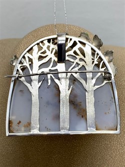 *Брошь-Кулон Агат Моховой Шпинель Фианит арт. 04.03070-956 (вес 31,09 г) - фото 191367 *Брошь-Кулон Агат Моховой Шпинель Фианит арт. 04.03070-956 (вес 31,09 г) - фото 191367