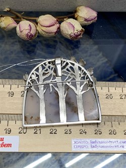 *Брошь-Кулон Агат Моховой Шпинель Фианит арт. 04.03070-956 (вес 31,09 г) - фото 191368 *Брошь-Кулон Агат Моховой Шпинель Фианит арт. 04.03070-956 (вес 31,09 г) - фото 191368