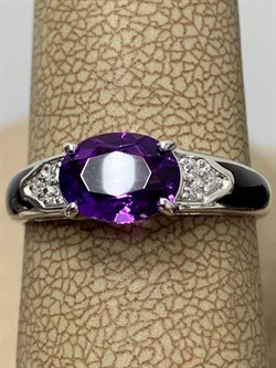 *Кольцо р.17 Аметист арт. 01-1459/0М30-00-006 Вес 2,2 г - фото 192317 *Кольцо р.17 Аметист арт. 01-1459/0М30-00-006 Вес 2,2 г - фото 192317