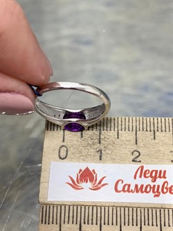 *Кольцо р.17 Аметист арт. 01-1459/0М30-00-006 Вес 2,2 г - фото 192319 *Кольцо р.17 Аметист арт. 01-1459/0М30-00-006 Вес 2,2 г - фото 192319