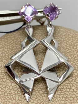 *Серьги Пусеты Аметист арт. 02-0577/00АМ-00-953 Вес 5,07 г - фото 192332 *Серьги Пусеты Аметист арт. 02-0577/00АМ-00-953 Вес 5,07 г - фото 192332