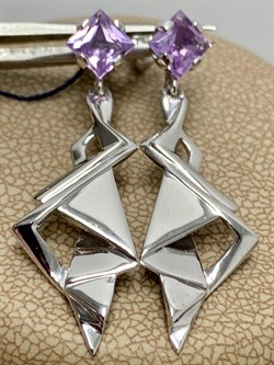 *Серьги Пусеты Аметист арт. 02-0577/00АМ-00-953 Вес 5,07 г - фото 192333 *Серьги Пусеты Аметист арт. 02-0577/00АМ-00-953 Вес 5,07 г - фото 192333