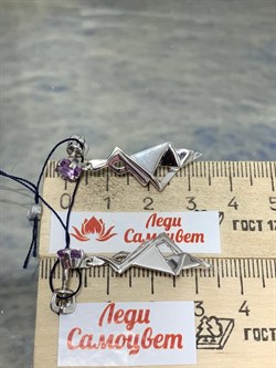 *Серьги Пусеты Аметист арт. 02-0577/00АМ-00-953 Вес 5,07 г - фото 192337 *Серьги Пусеты Аметист арт. 02-0577/00АМ-00-953 Вес 5,07 г - фото 192337