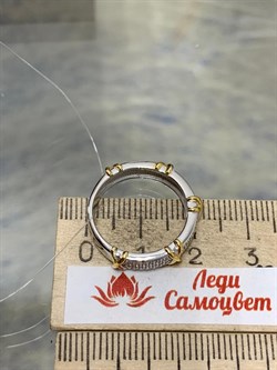 *Кольцо р.17 Белый Бр арт. 01-3324/000Б-18-631 вес 3,22 г - фото 192363