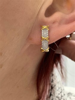 *Серьги Белый Бр арт. 02-3324/000Б-18-990 вес 4,14 г - фото 192375