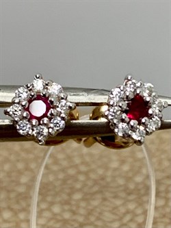 *Серьги Пусеты Фианит арт. 02-2710/000Р-16-554 вес 0,89 г - фото 192382