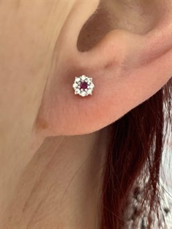 *Серьги Пусеты Фианит арт. 02-2710/000Р-16-554 вес 0,89 г - фото 192386