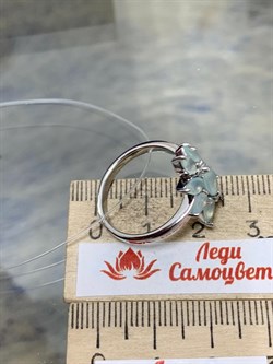 *Кольцо р.18  Мятный Агат арт. 01-2409/00МА-00-164 вес 3,77 г - фото 192415 *Кольцо р.18  Мятный Агат арт. 01-2409/00МА-00-164 вес 3,77 г - фото 192415