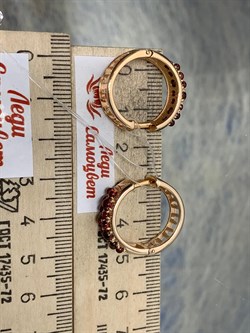 *Серьги Конго Гранат арт. 02-2789/00ГР-06-751 вес 7,56 г - фото 192444