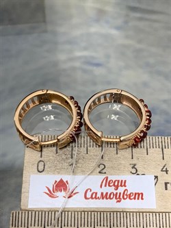 *Серьги Конго Гранат арт. 02-2789/00ГР-06-751 вес 7,56 г - фото 192445