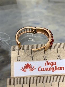 *Серьги Конго Гранат арт. 02-2789/00ГР-06-751 вес 7,56 г - фото 192446