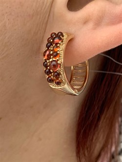 *Серьги Конго Гранат арт. 02-2789/00ГР-06-751 вес 7,56 г - фото 192447