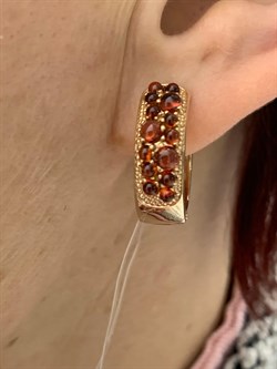 *Серьги Конго Гранат арт. 02-2789/00ГР-06-751 вес 7,56 г - фото 192448