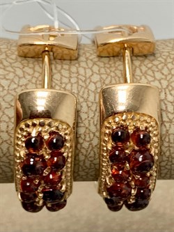*Серьги Конго Гранат арт. 02-2789/00ГР-06-751 вес 7,56 г - фото 192451