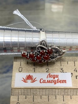 *Кольцо  р.20 Виноградная Гроздь Микс Марказит Сердолик арт. HR665-597 вес 10,29 г - фото 192650 *Кольцо  р.20 Виноградная Гроздь Микс Марказит Сердолик арт. HR665-597 вес 10,29 г - фото 192650