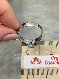 *Кольцо р.18,5 Голубой Топаз арт. 01-0328/00ТБ-00-560 Вес 2,97 г - фото 192829